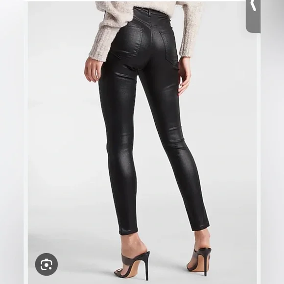 Express High-Rise Button Skinny Jeans with Buttons - Picture 2 of 6